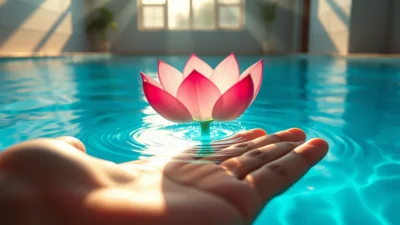 Sen o čisté vodě v bazénu