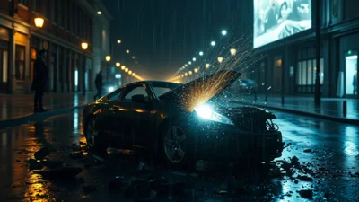 Sen o nabouraném autě