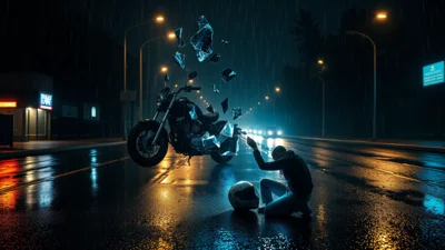 Sen o nehodě na motorce