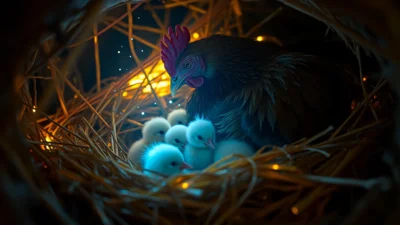 Sen o slepici s kuřaty