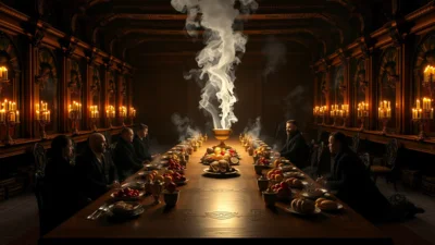 Sen o stole plném jídla