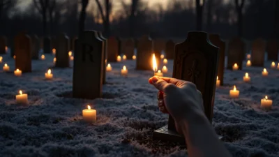 Sen o svíčkách na hřbitově