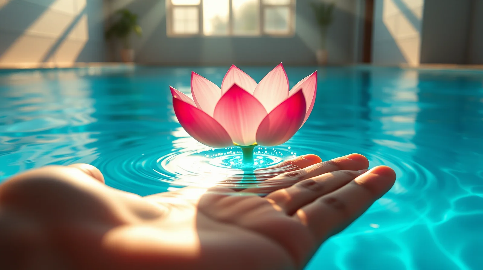 Čistá voda v bazénu: Symbol čistoty a obnovy